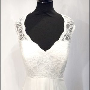 NWT Mori Lee Bridesmaids Wed Dress Ivory 10 - 693